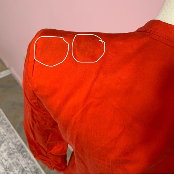 VTG Bebe Red Open Front Blazer Jacket Size 2 - Picture 12 of 14